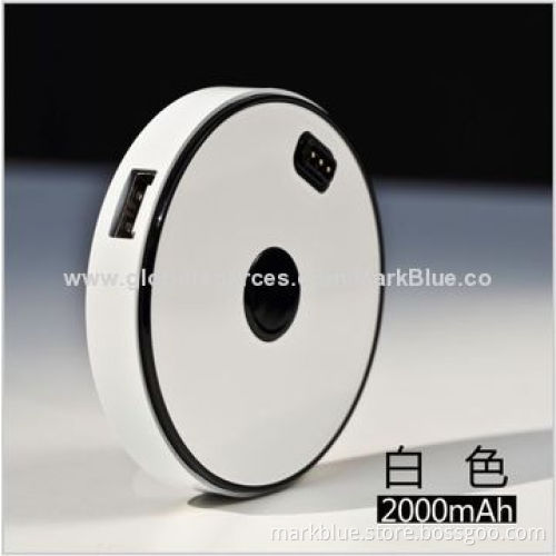 2014 New Design Round Novelty 2,000mAh Superposed Power Banks for Smartphones/Tablets